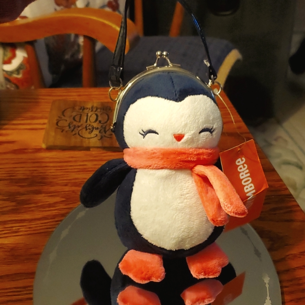 Gymboree Polar Pink Penguin Purse NWT